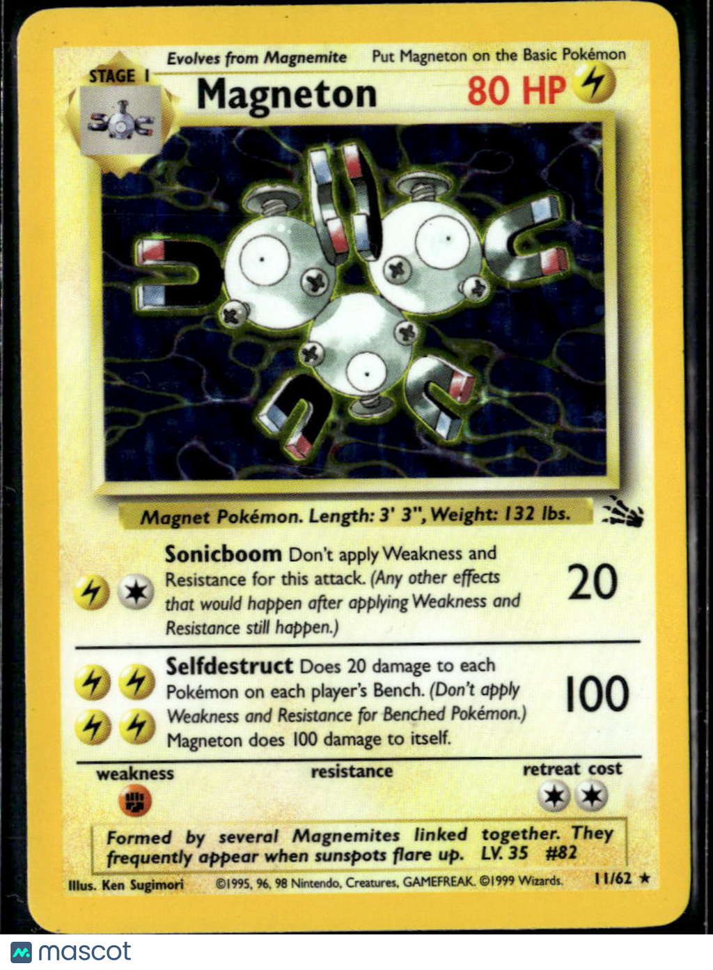Magneton 1999 Fossil Holo Rare #11/62