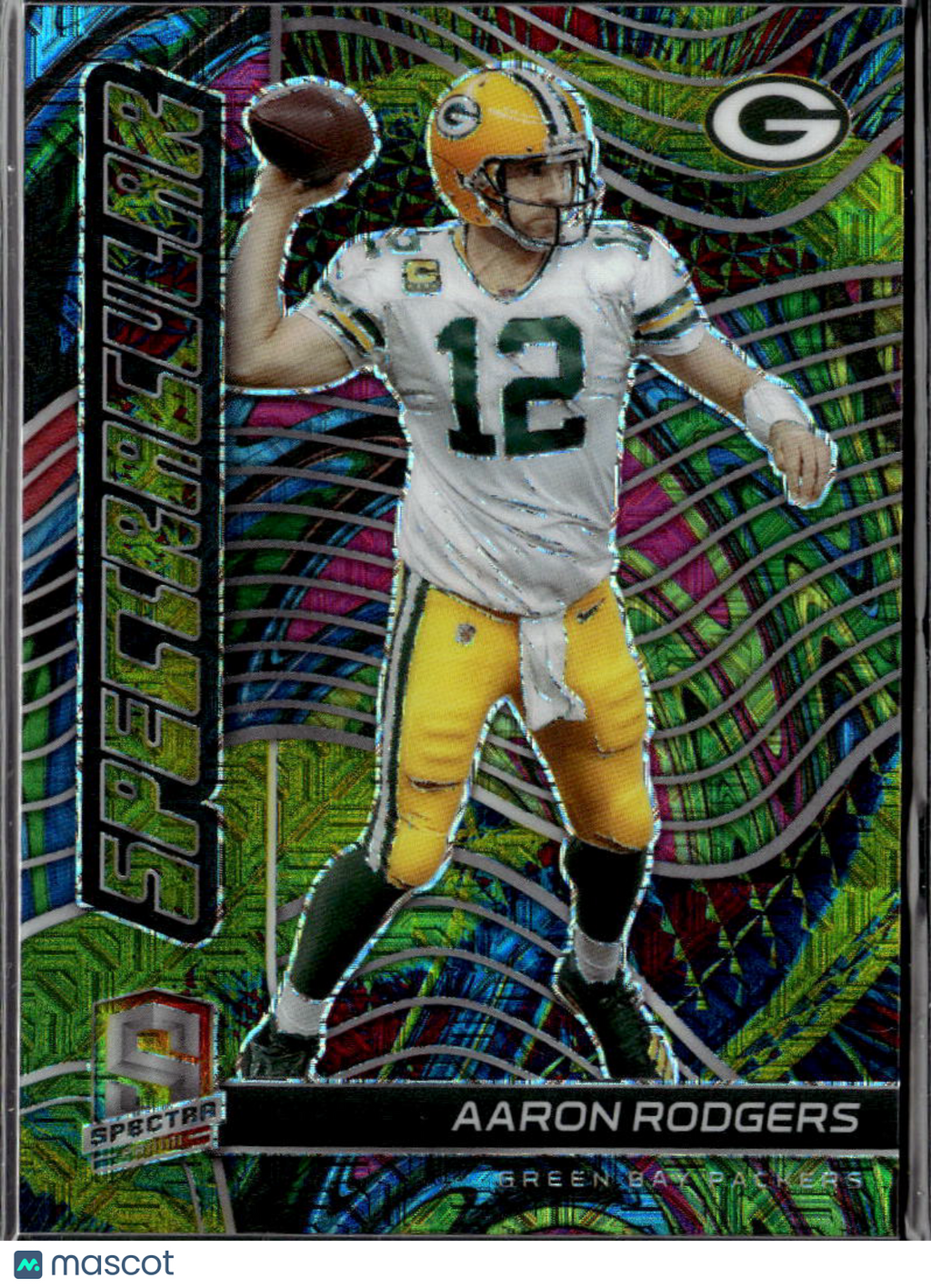 Aaron Rodgers 2021 Spectra Spectacular Prizm 19/25 Green Bay Packers