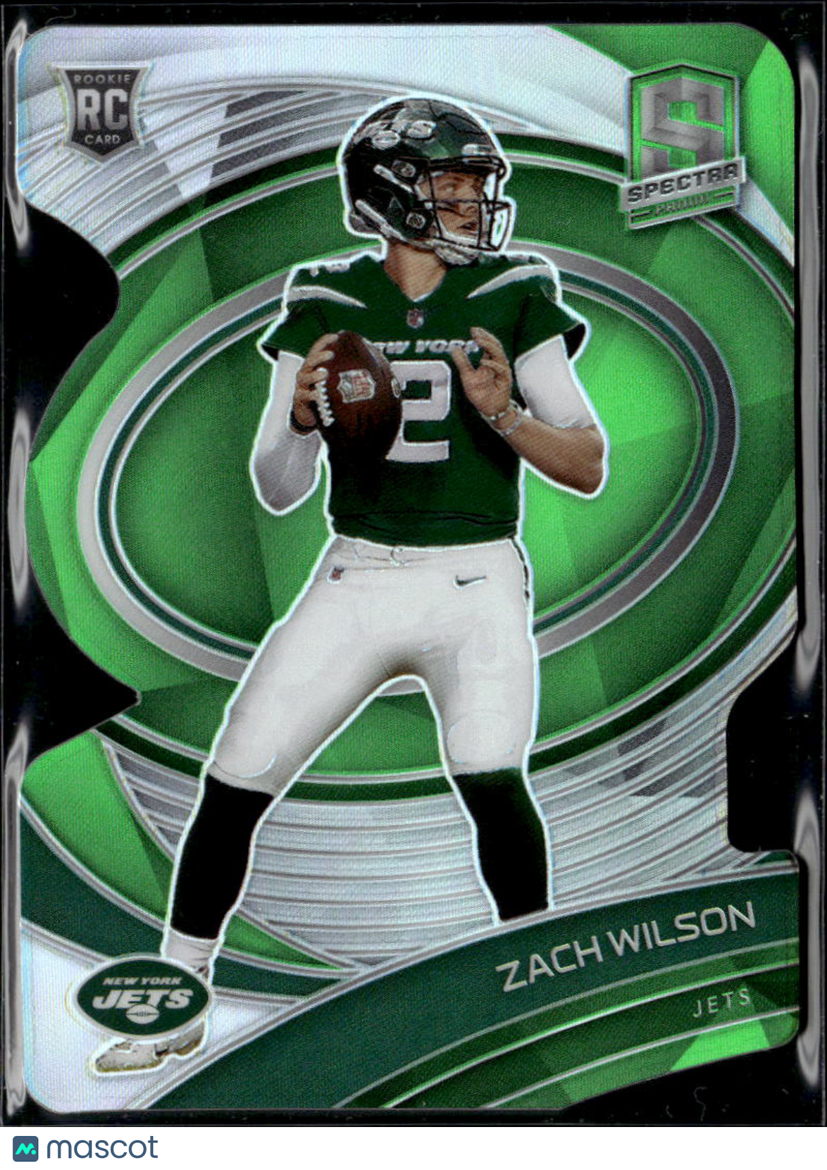 Zach Wilson 2021 Spectra Green Prizm Rookie RC 7/30 New York Jets
