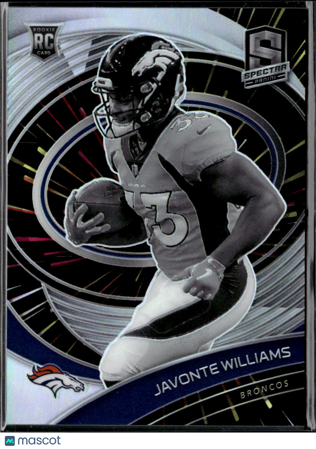 Javonte Williams 2021 Spectra Negative Prizm RC Rookie 5/75 Denver Broncos
