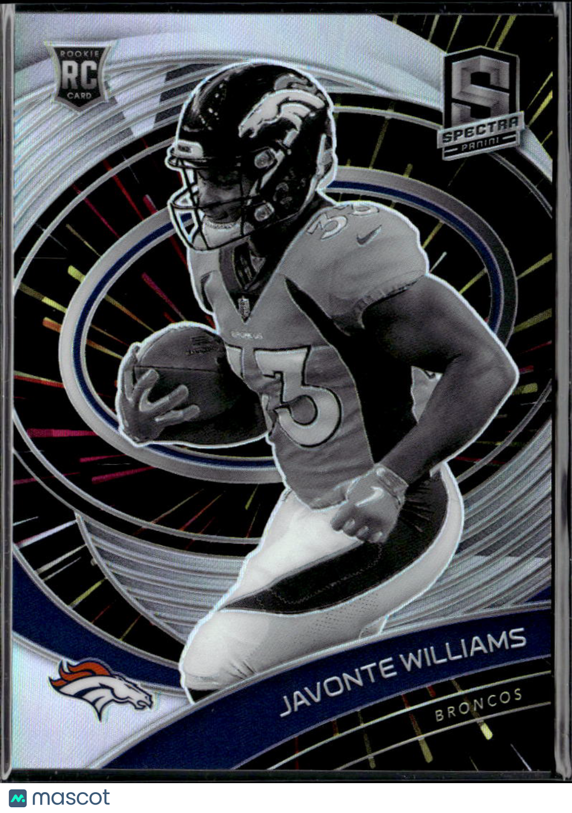 Javonte Williams 2021 Spectra Negative Prizm RC Rookie 5/75 Denver Broncos