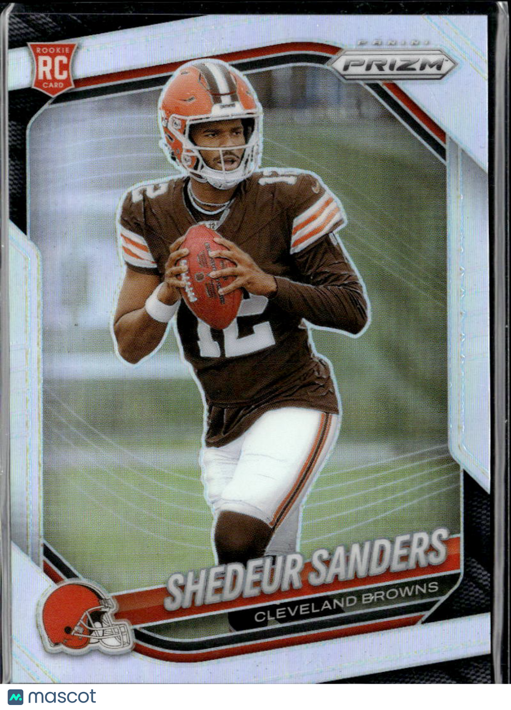 Shedeur Sanders 2025 Panini Prizm Silver Prizm Rookie RC #302 Cleveland Browns