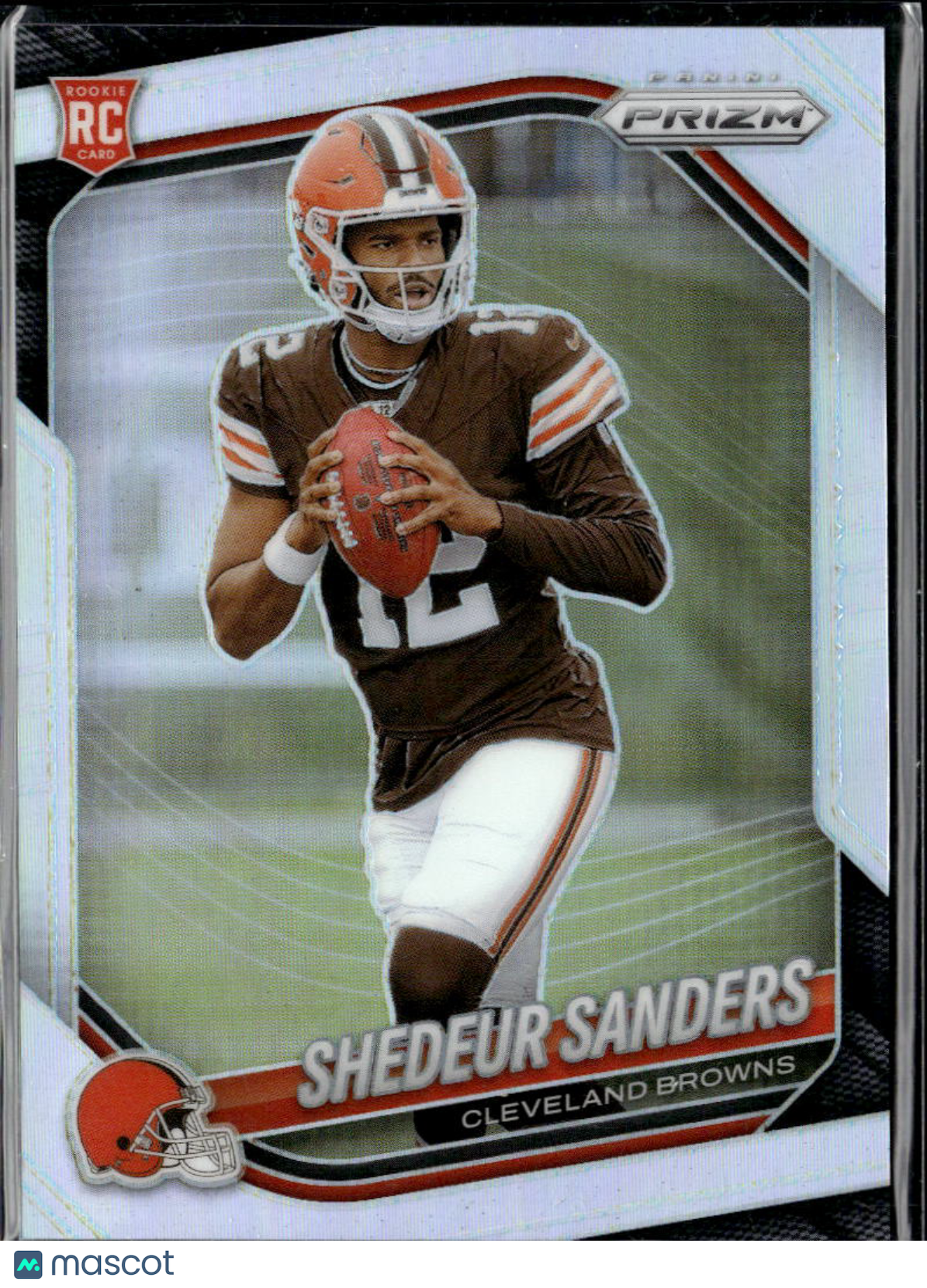 Shedeur Sanders 2025 Panini Prizm Silver Prizm Rookie RC #302 Cleveland Browns