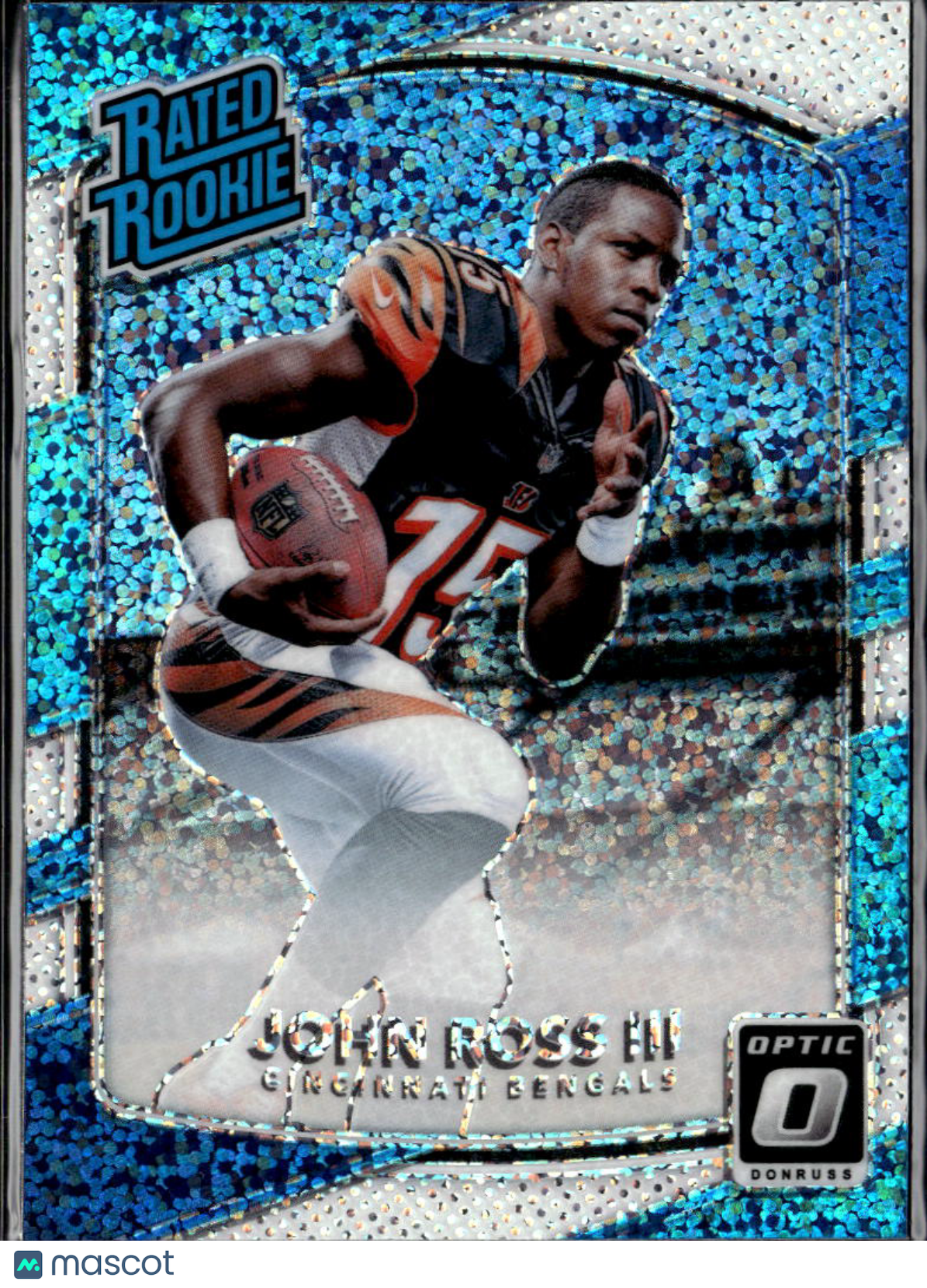 John Ross III 2017 Optic Rated Rookie White Sparkle Prizm SSP Cincinnati Bengals