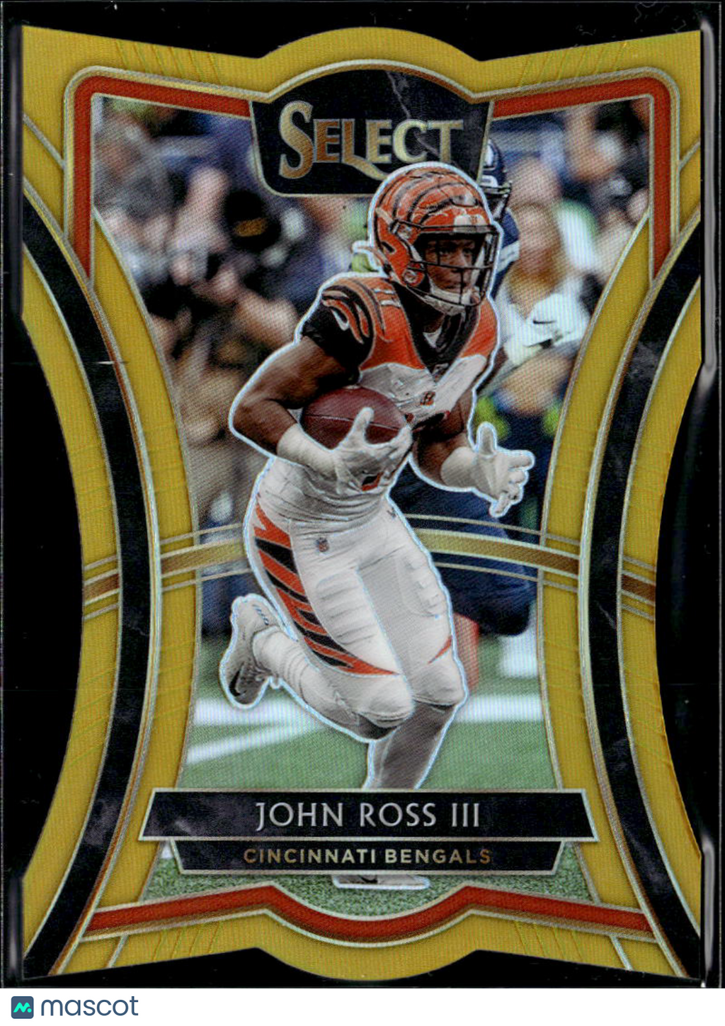 John Ross III 2019 Select GOLD Prizm Die-Cut 6/10 Cincinnati Bengals
