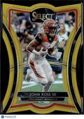 John Ross III 2019 Select GOLD Prizm Die-Cut 6/10 Cincinnati Bengals