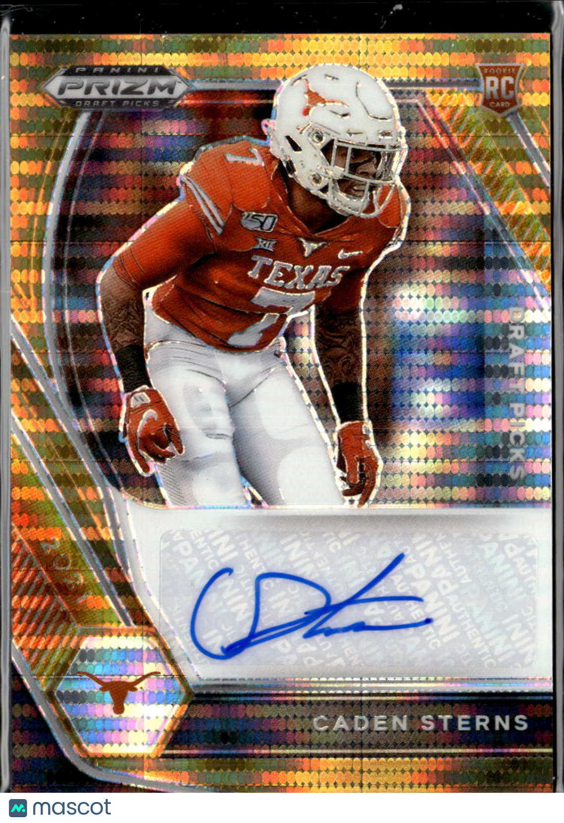 Caden Sterns 2021 Prizm Draft Auto Autograph Orange Pulsar 47/49 Texas Longhorns