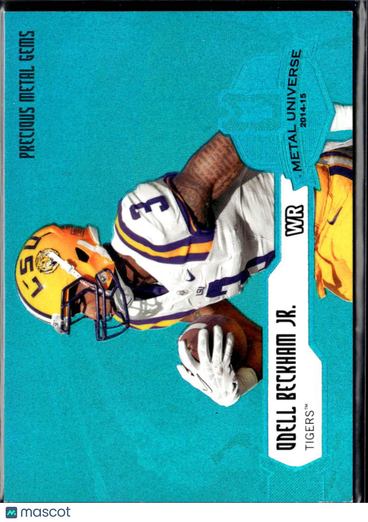 Odell Beckham Jr. 2014 Fleer Retro Metal Precious Metal Gems Blue RC LSU 62/100