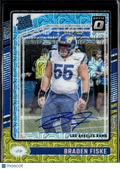 Braden Fiske 2024 Optic Auto Autograph Rated Rookie BLack GOLD 9/9 LA Rams