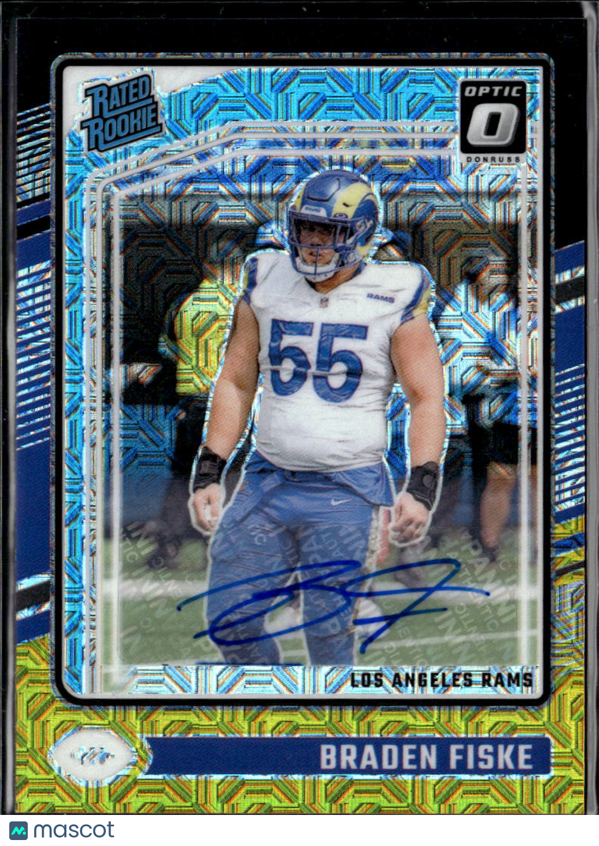 Braden Fiske 2024 Optic Auto Autograph Rated Rookie BLack GOLD 9/9 LA Rams