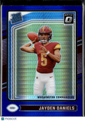 Jayden Daniels 2024 Optic Rated Rookie Blue Hyper RC Washington Commanders