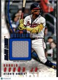 Ronald Acuña Jr. 2025 Topps Game Worn Jersey Patch Blue 74/150 Atlanta Braves