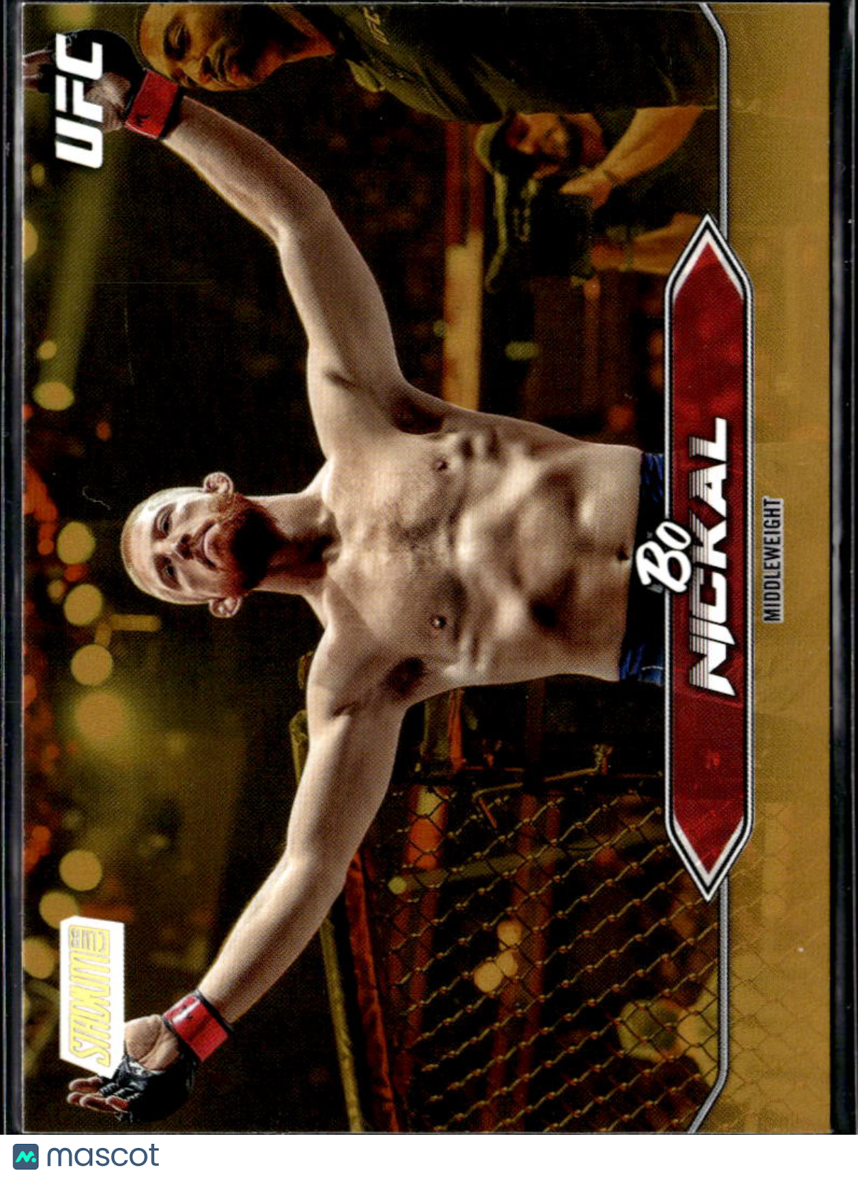 Bo Nickal 2025 Topps Stadium Club UFC GOLD Foil SSP SHORTPRINT #83