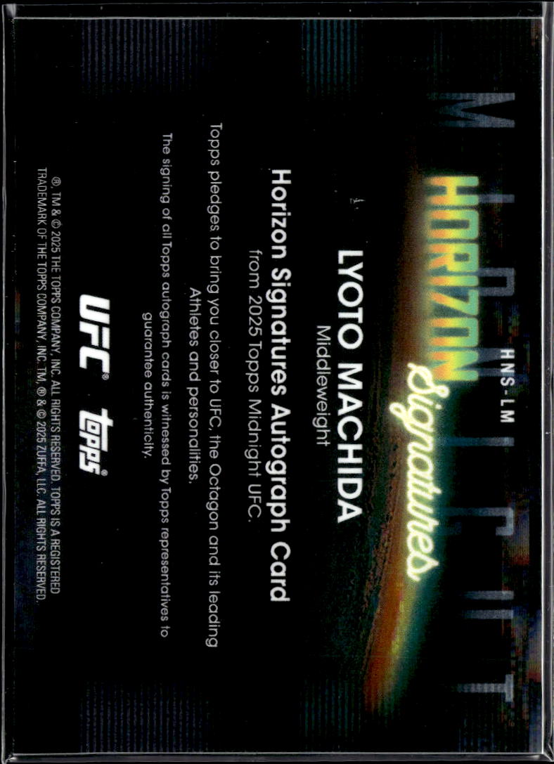 Lyoto Machida 2025 Topps Midnight Horizon Signatures Auto Autograph UFC