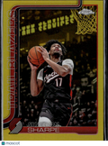 Shaedon Sharpe 2025-26 Topps Chrome GOLD Refractor 43/50 Portland Trail Blazers