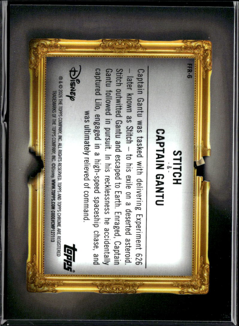 Stitch / Captain Gantu 2026 Topps Chrome Disney Neon Blue Green Refractor 35/99
