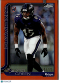 Mike Green 2025 Topps Chrome Orange Refractor Rookie RC 2/25 Baltimore Ravens