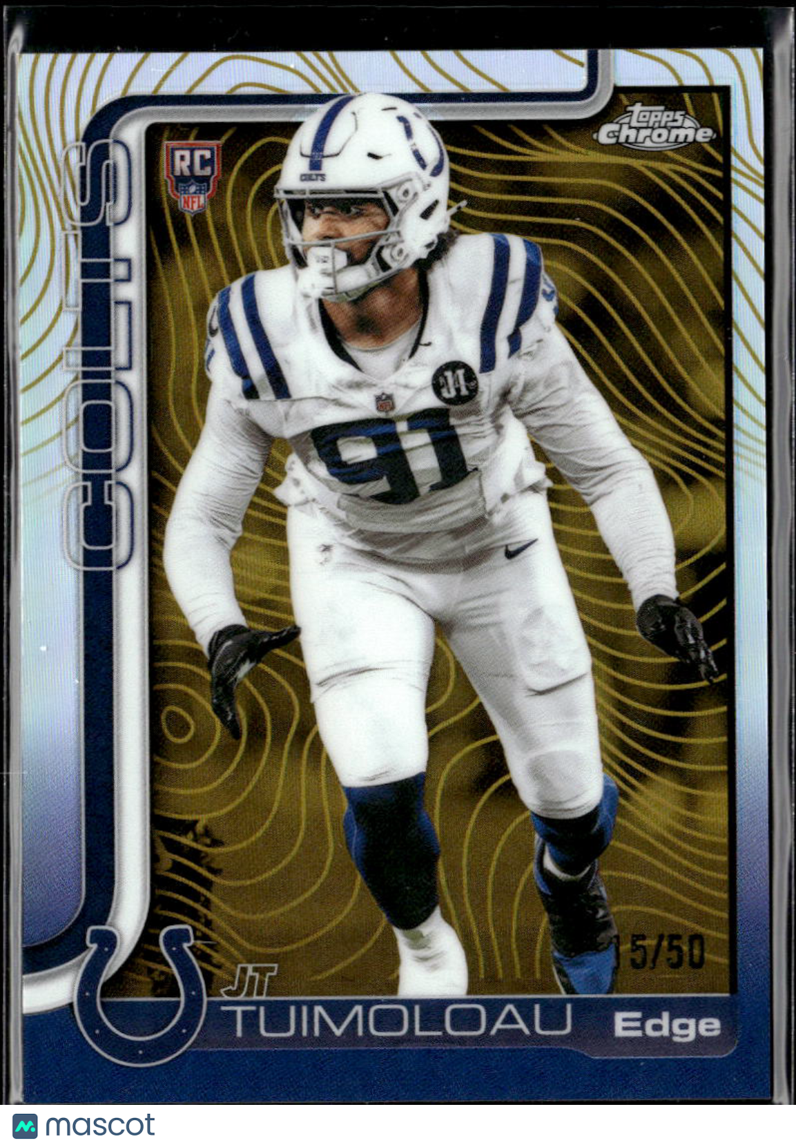 JT Tuimoloau 2025 Topps Chrome RC /50 Indianapolis Colts