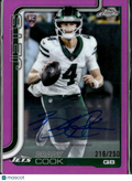 Brady Cook 2025 Topps Chrome Auto Autograph Rookie Pink 216/250 New York Jets