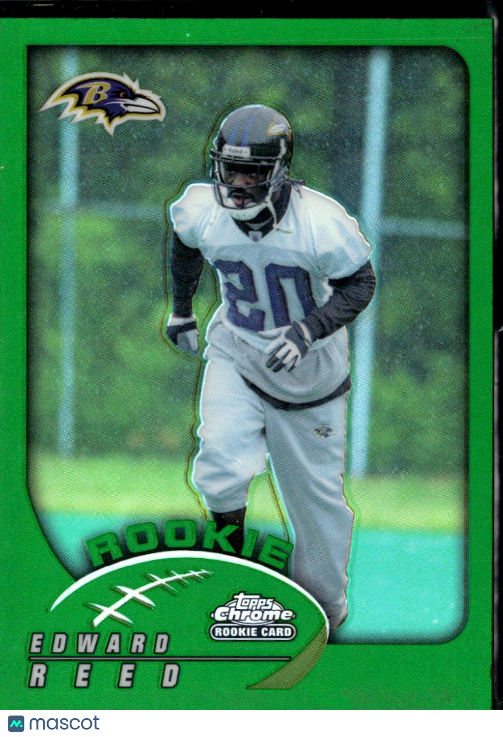Edward Ed Reed 2002 Topps Chrome REFRACTOR Rookie RC #208 Baltimore Ravens