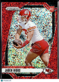 Jaden Hicks 2024 Prizm Red Sparkle Prizm SSP Rookie RC Kansas City Chiefs