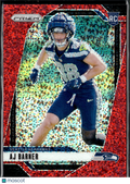 AJ Barner 2024 Prizm Red Sparkle Prizm Rookie SSP Seattle Seahawks