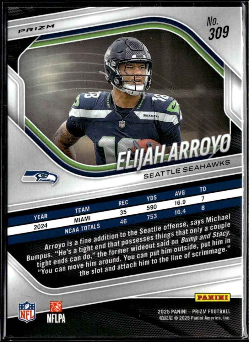 Elijah Arroyo 2025 Prizm Retail Red Prizm SSP Rookie RC Seattle Seahawks