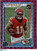 Jalen Royals 2025 Optic Rated Rookie Pink Velocity Prizm /99 Kansas City Chiefs