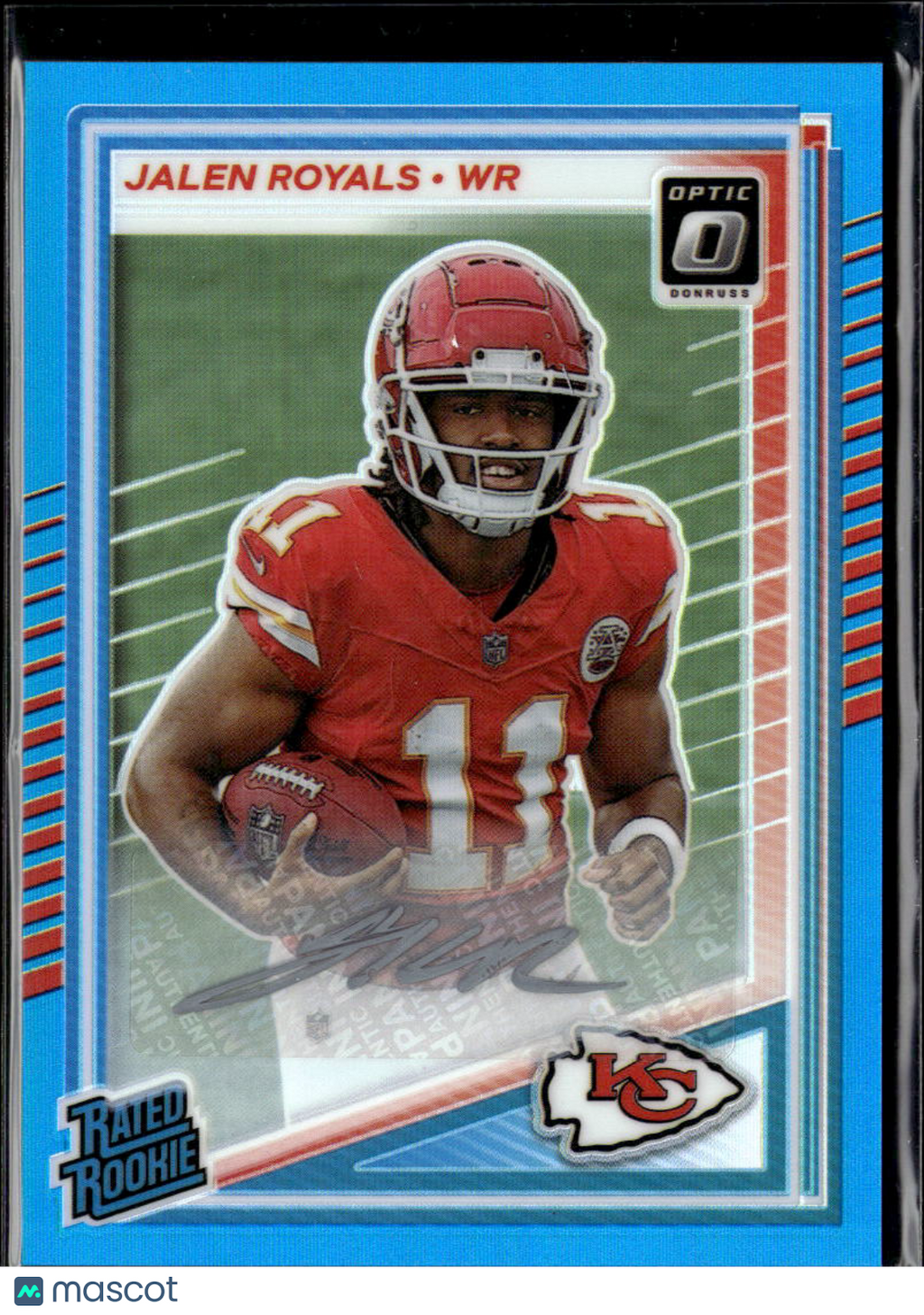 Jalen Royals 2025 Optic Rated Rookie Auto Autograph RC /299 Kansas City Chiefs