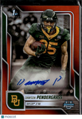 Dawson Pendergrass 2025 Bowman Chrome Auto Autograph Orange Refractor Baylor /25