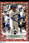 Julio Rodriguez 2022 Topps Holiday Red Rookie RC MISSING SERIAL # Mariners