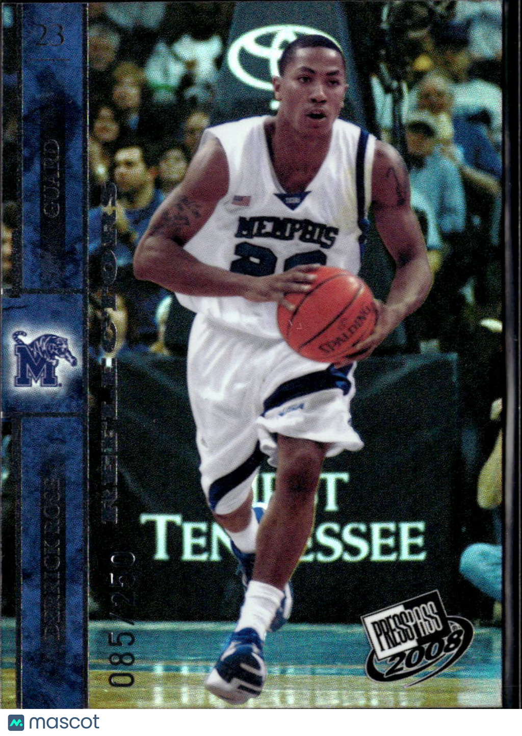 Derrick Rose 2008 Press Pass Reflectors Rookie RC 85/250 Memphis Tigers