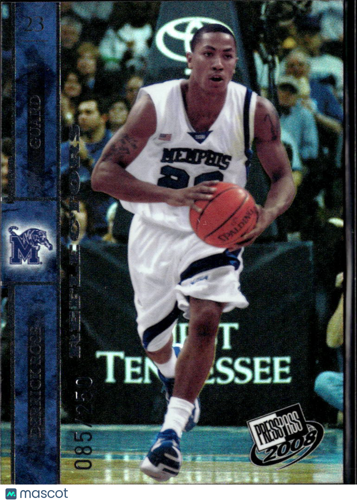 Derrick Rose 2008 Press Pass Reflectors Rookie RC 85/250 Memphis Tigers