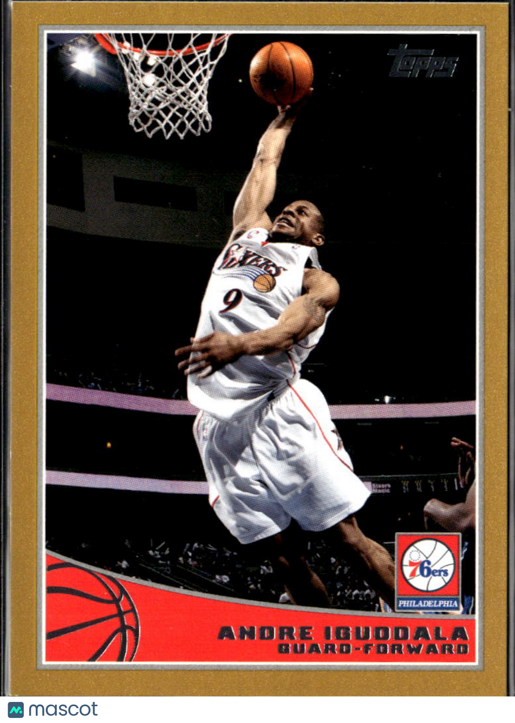 Andre Iguodala 2009-10 Topps GOLD 0165/2009 Philadelphia 76ers