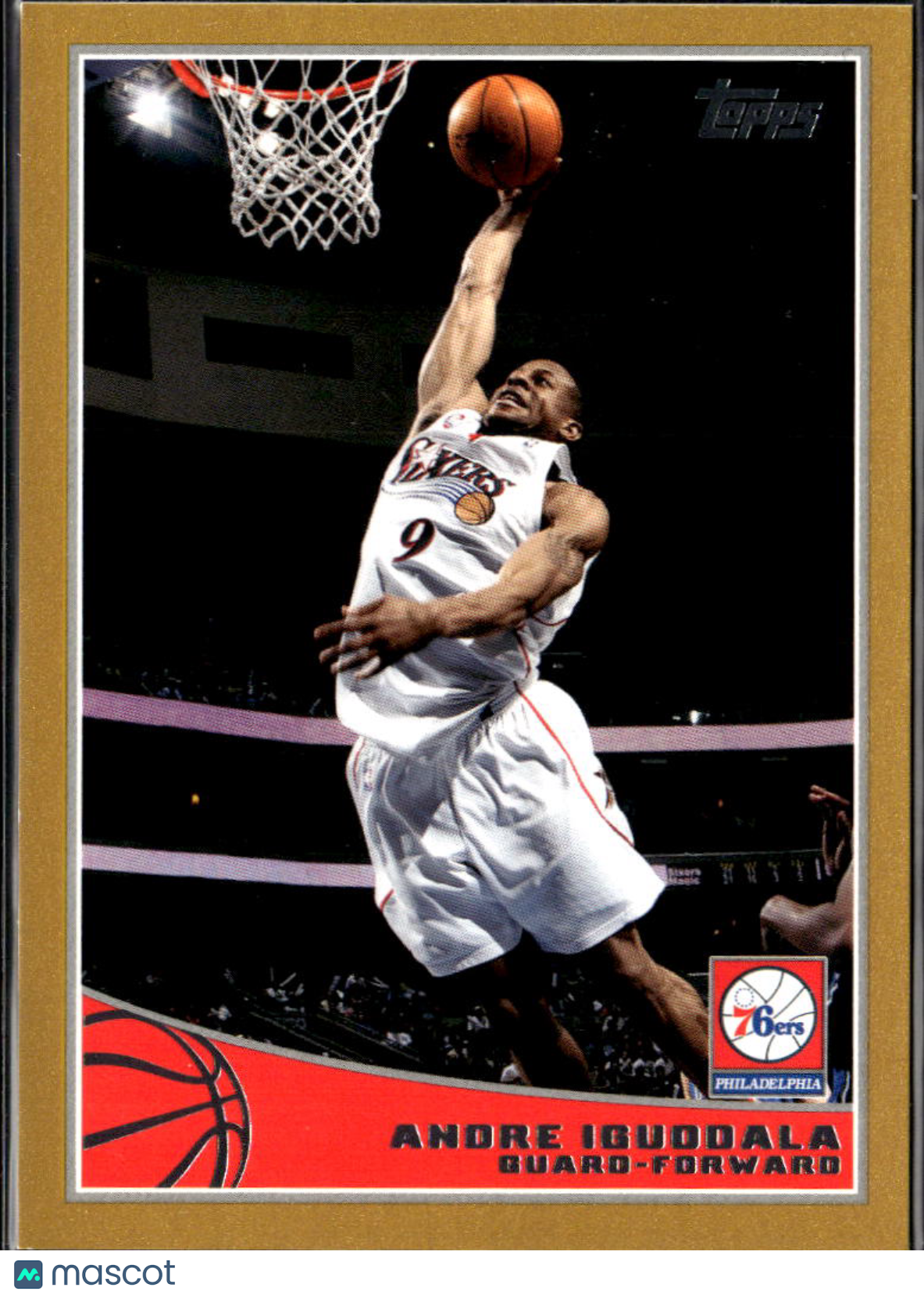 Andre Iguodala 2009-10 Topps GOLD 0165/2009 Philadelphia 76ers