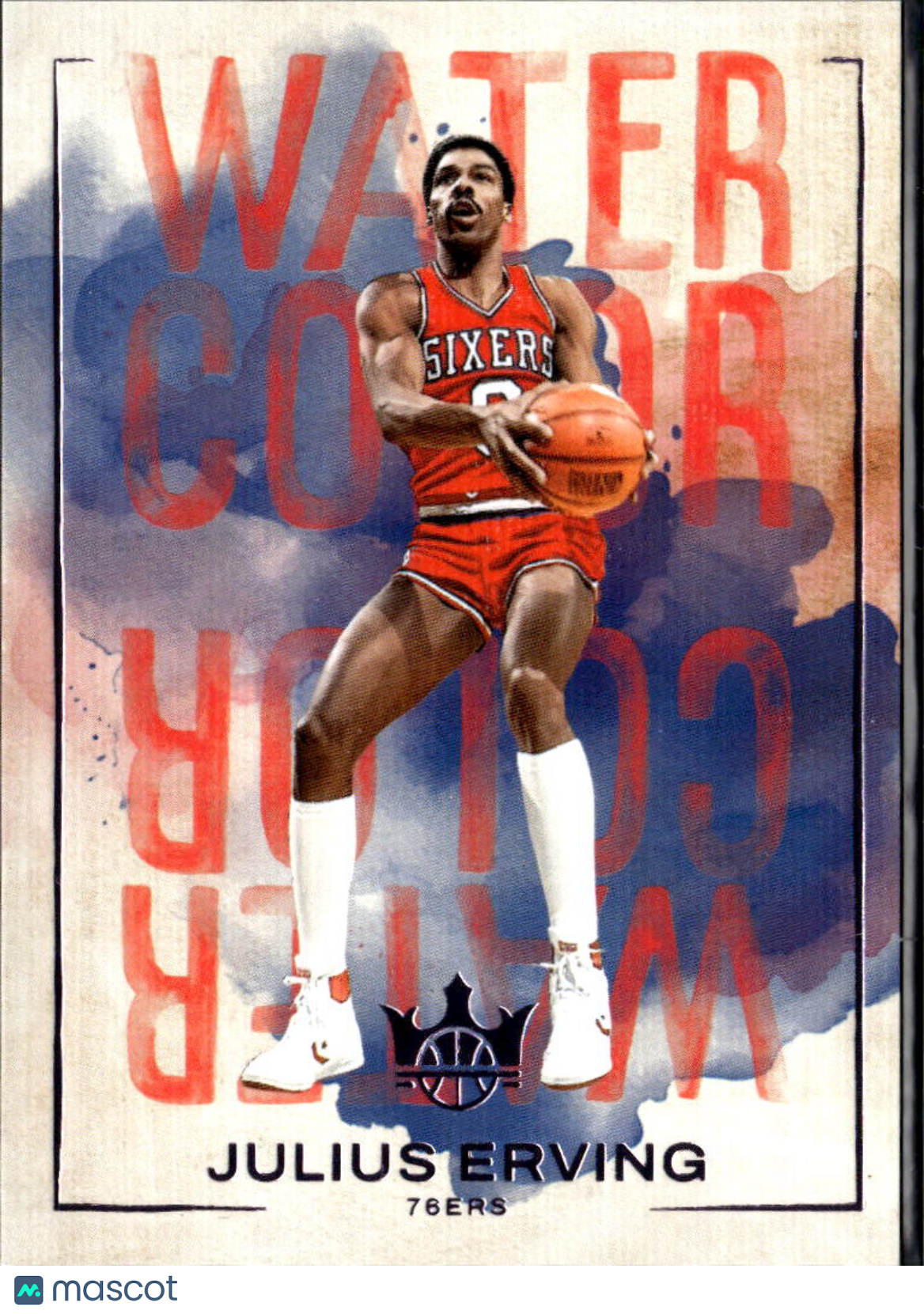 Julius Erving 2024-25 Court Kings Water Color Pink 28/49 Philadelphia 76ers