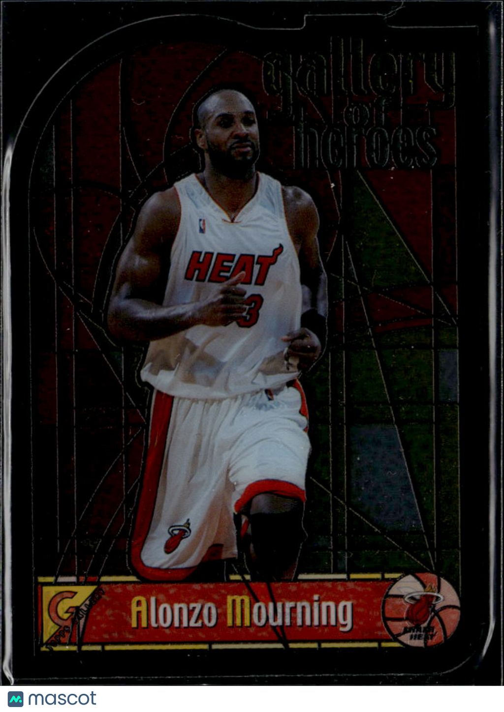 Alonzo Mourning 2000 Topps Gallery Gallery of Heroes Stained Glass Miami Heat