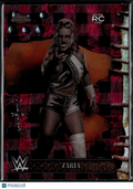 Zaria 2025 Topps Chrome WWE Cactus Jack Black Red Plaid Rookie RC NXT