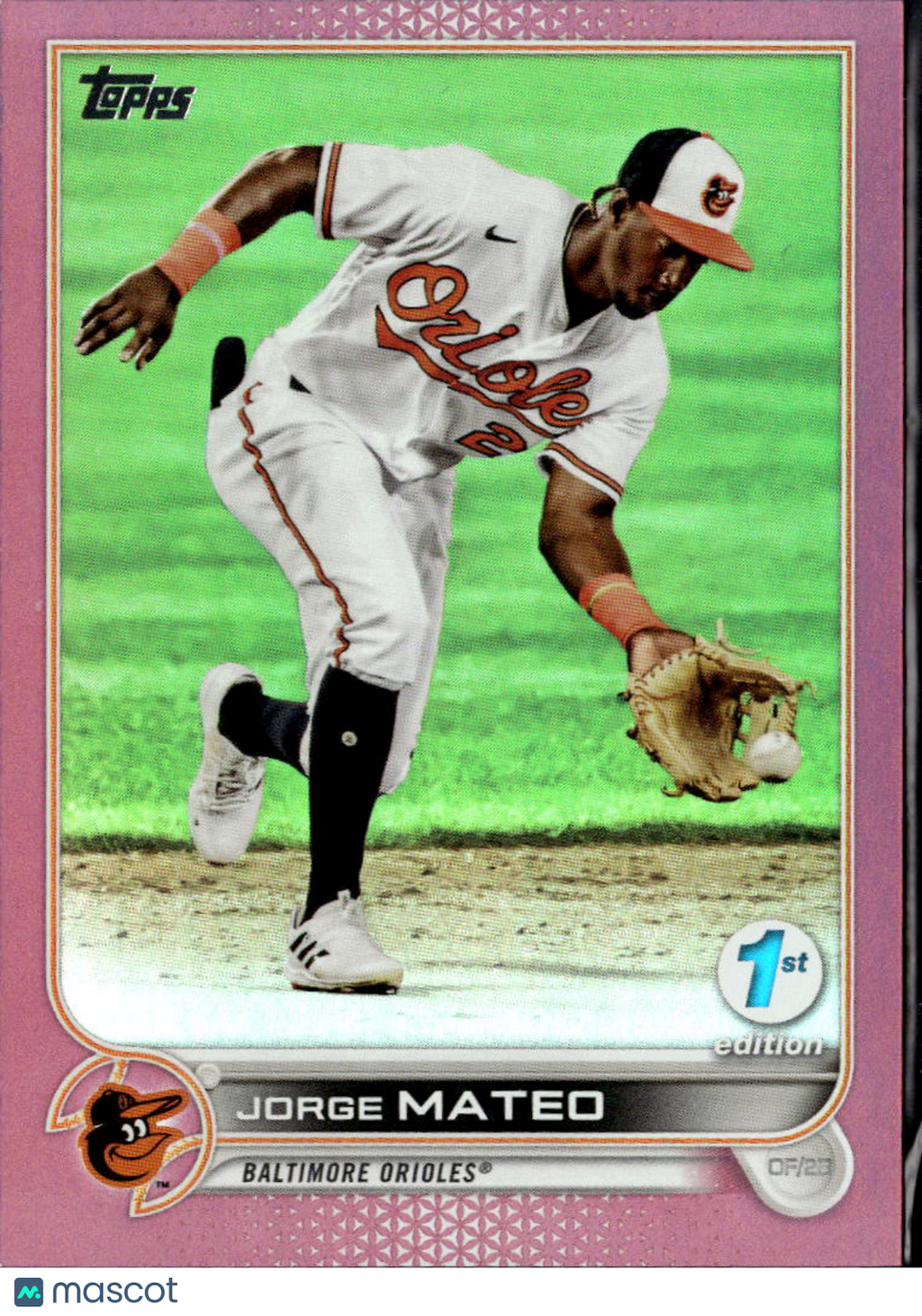 Jorge Mateo 2022 Topps RED Foil SSP 1st Edition 3/10 Baltimore Orioles