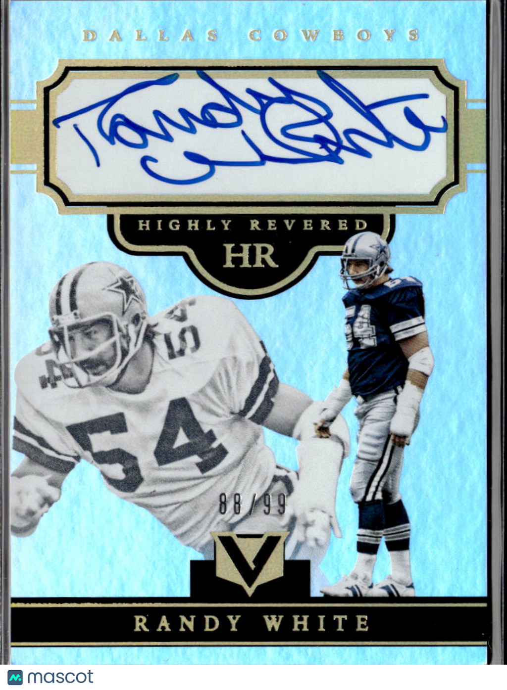 Randy White 2017 Vertex Highly Revered Auto Autograph 88/99 Dallas Cowboys
