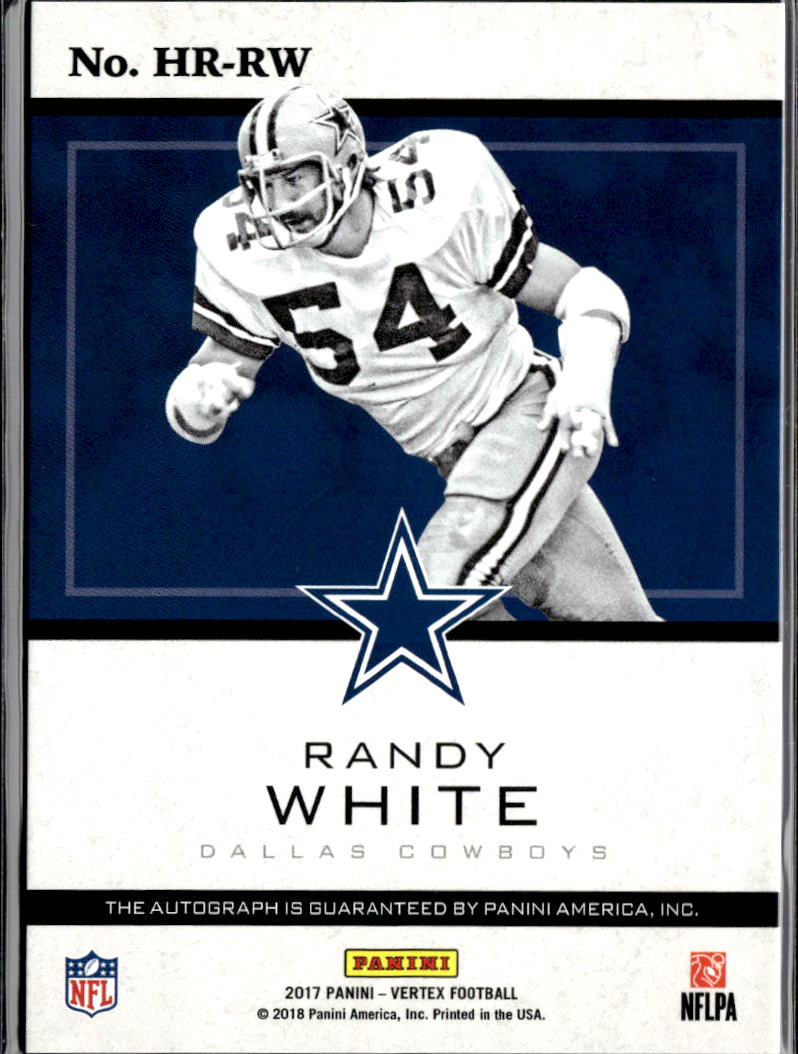 Randy White 2017 Vertex Highly Revered Auto Autograph 88/99 Dallas Cowboys