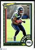 Kenneth Walker III 2022 Classics Red Back Rookie RC 43/99 Seattle Seahawks