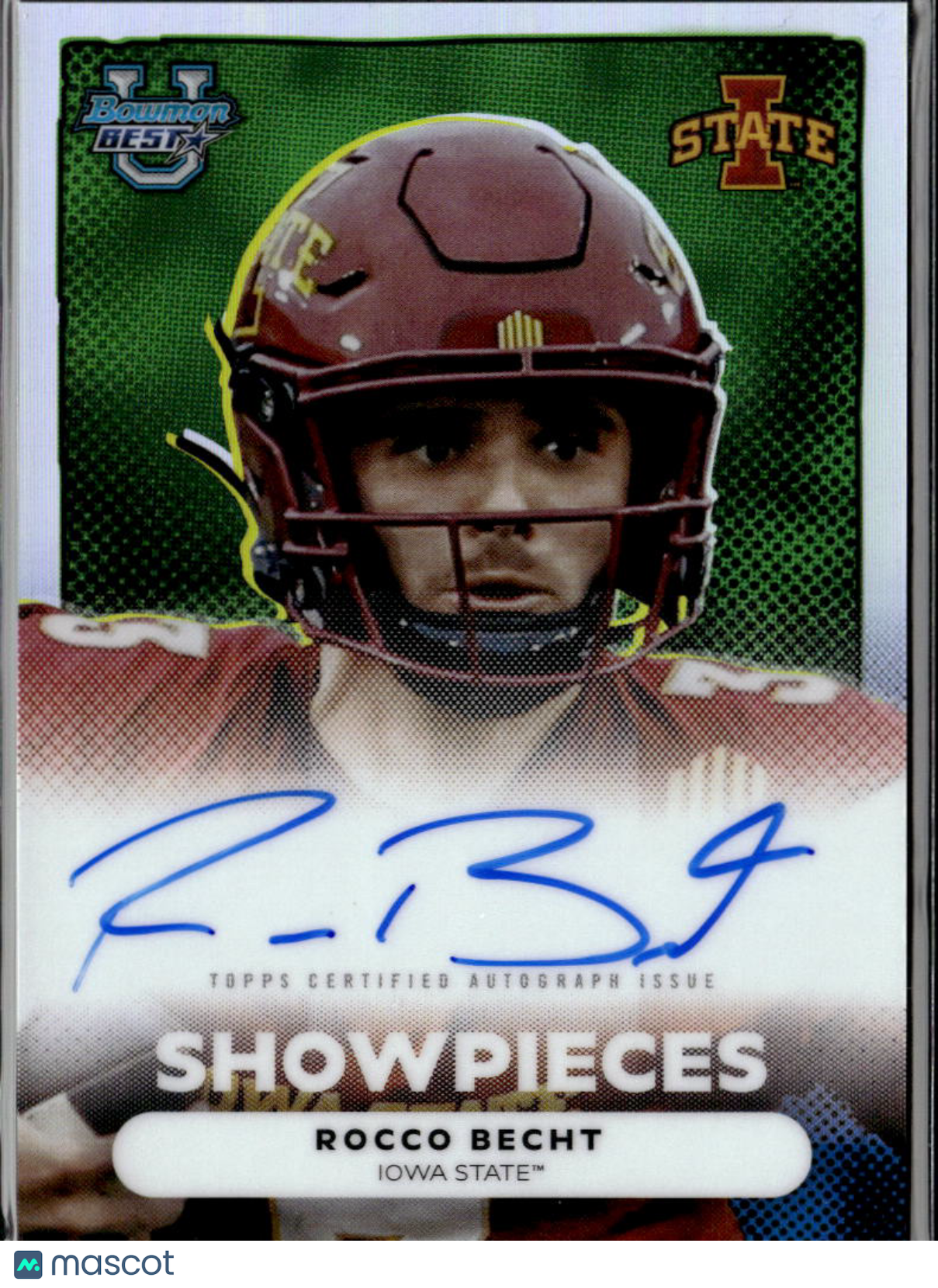 Rocco Becht 2025 Bowman Chrome Showpieces Auto Autograph Iowa State Cyclones