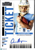 Omarion Hampton 2025 Contenders Auto Autograph RC Los Angeles Chargers