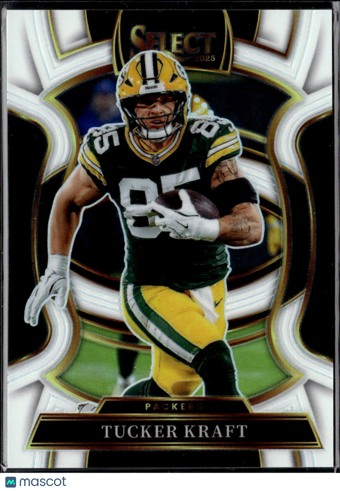 Tucker Kraft 2025 Select Concourse White Prizm 14/35 Green Bay Packers