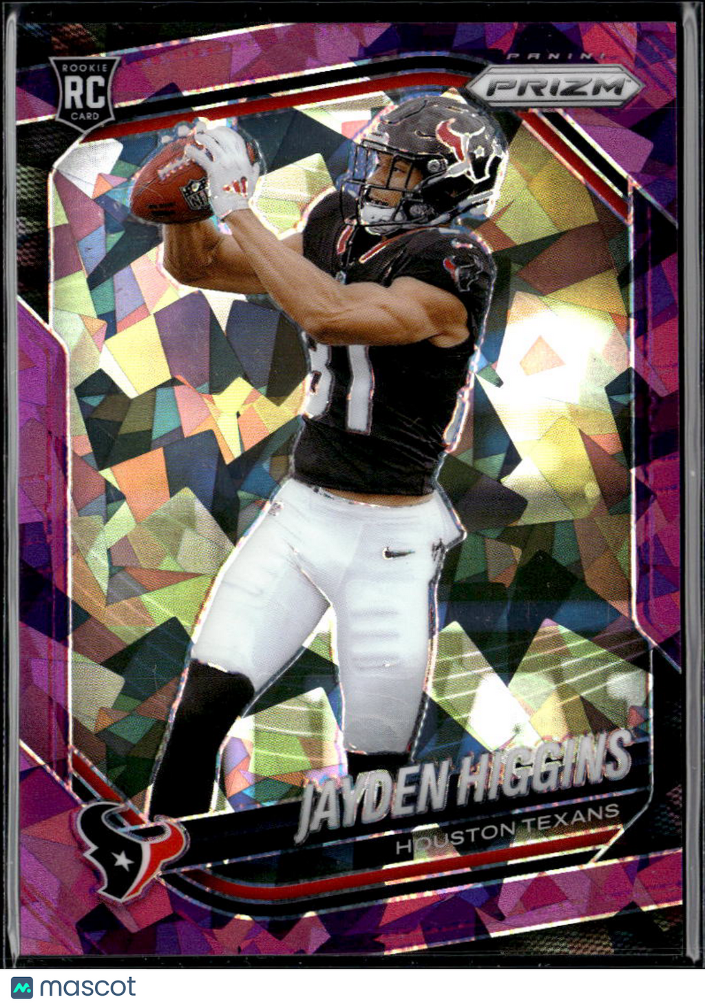 Jayden Higgins 2025 Prizm Purple Ice Prizm Rookie RC Texans 5/225