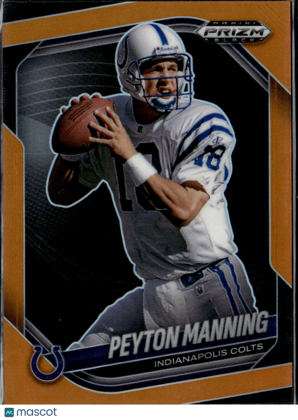 Peyton Manning 2025 Prizm Black Orange Prizm 36/49 Indianapolis Colts