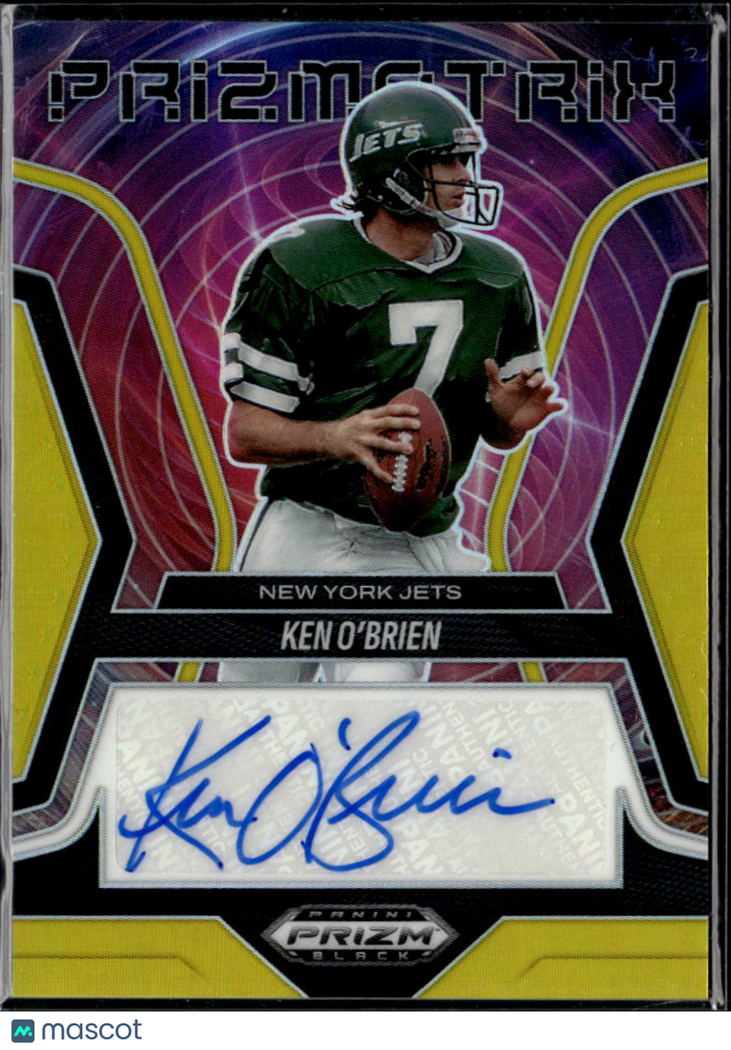 Ken O'Brien 2025 Prizm Black GOLD Auto Autograph 6/10 New York Jets