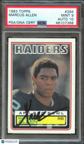Marcus Allen 1983 Topps Auto Autograph Rookie Oakland Raiders #294 PSA 9 Auto 10