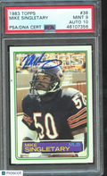 Mike Singletary 1983 Topps Auto Autograph Rookie RC Chicago Bears PSA 9 Auto 10